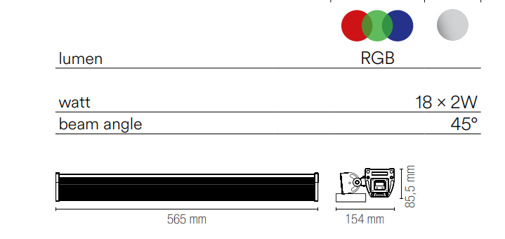 Proiettore per esterno IP65 in alluminio led integrato RGB WALLWASHER Proiettore per esterno IP65 in alluminio led integrato RGB WALLWASHER
